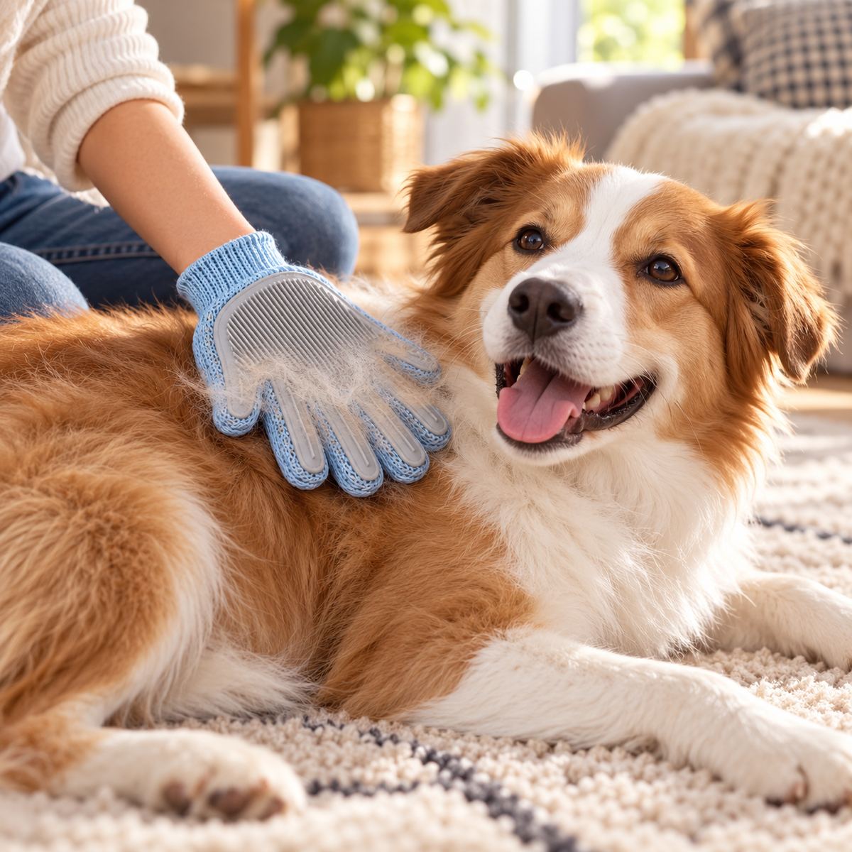 💙Pet Grooming Gloves | Gentle Hair Removal