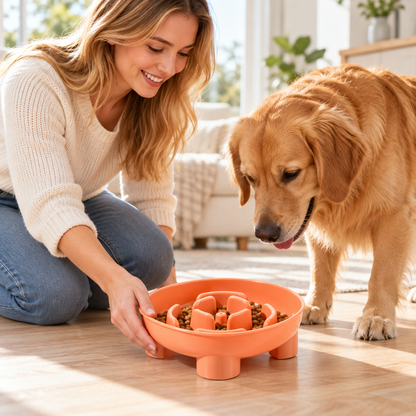 🐶 Slow Feeder Dog Bowl | Maze Design | Interactive Pet Feeding Bowl