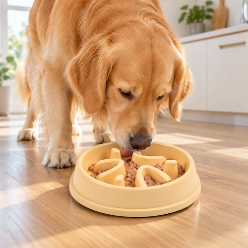 💛 Slow Feeder Dog Bowl | Interactive Puzzle Feeding Bowl | Healthy &amp; Fun Mealtime