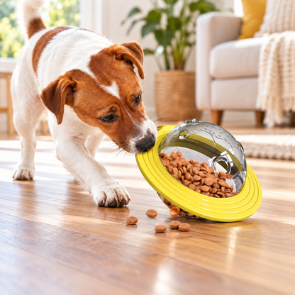 🪐 Interactive Pet Treat Dispensing Ball | Transparent Food Puzzle | Fun Feeding & Play Toy