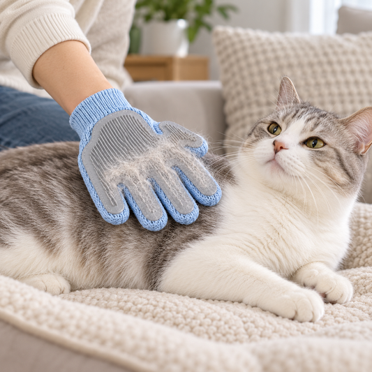 💙Pet Grooming Gloves | Gentle Hair Removal