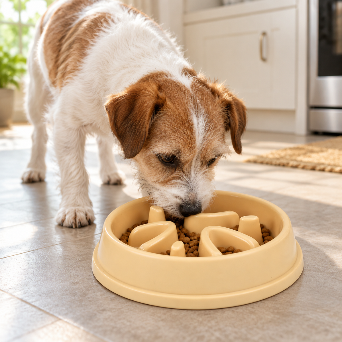 💛 Slow Feeder Dog Bowl | Interactive Puzzle Feeding Bowl | Healthy &amp; Fun Mealtime