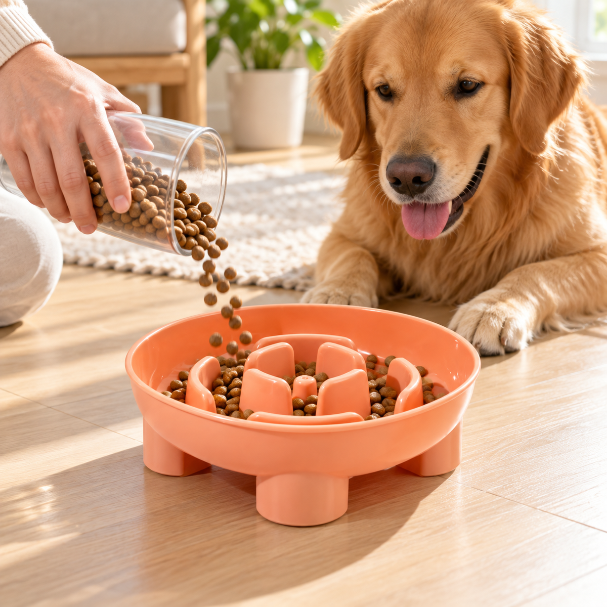 🐶 Slow Feeder Dog Bowl | Maze Design | Interactive Pet Feeding Bowl