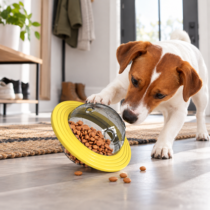 🪐 Interactive Pet Treat Dispensing Ball | Transparent Food Puzzle | Fun Feeding & Play Toy