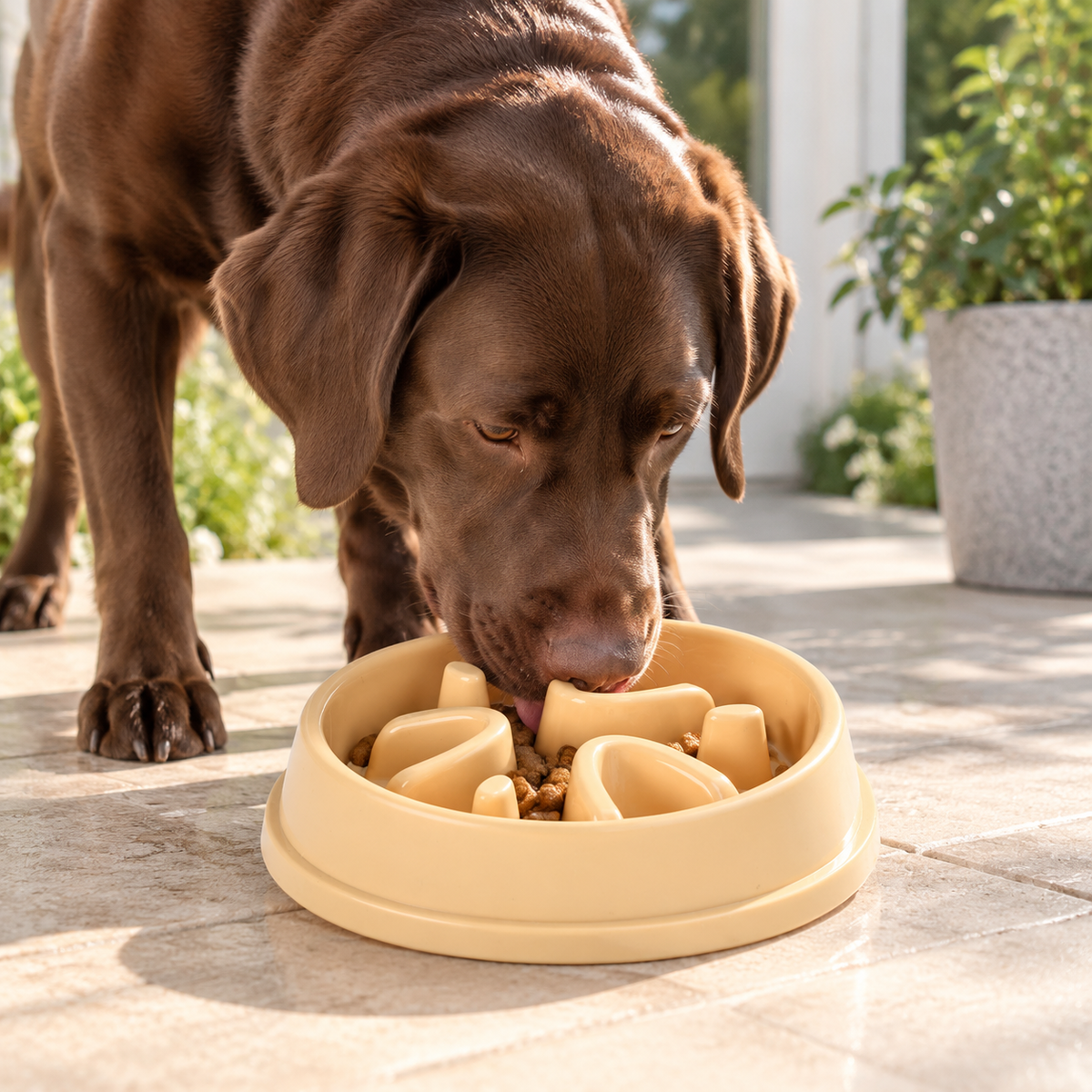 💛 Slow Feeder Dog Bowl | Interactive Puzzle Feeding Bowl | Healthy &amp; Fun Mealtime