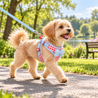 💖 Cute Dog Harness & Leash Set