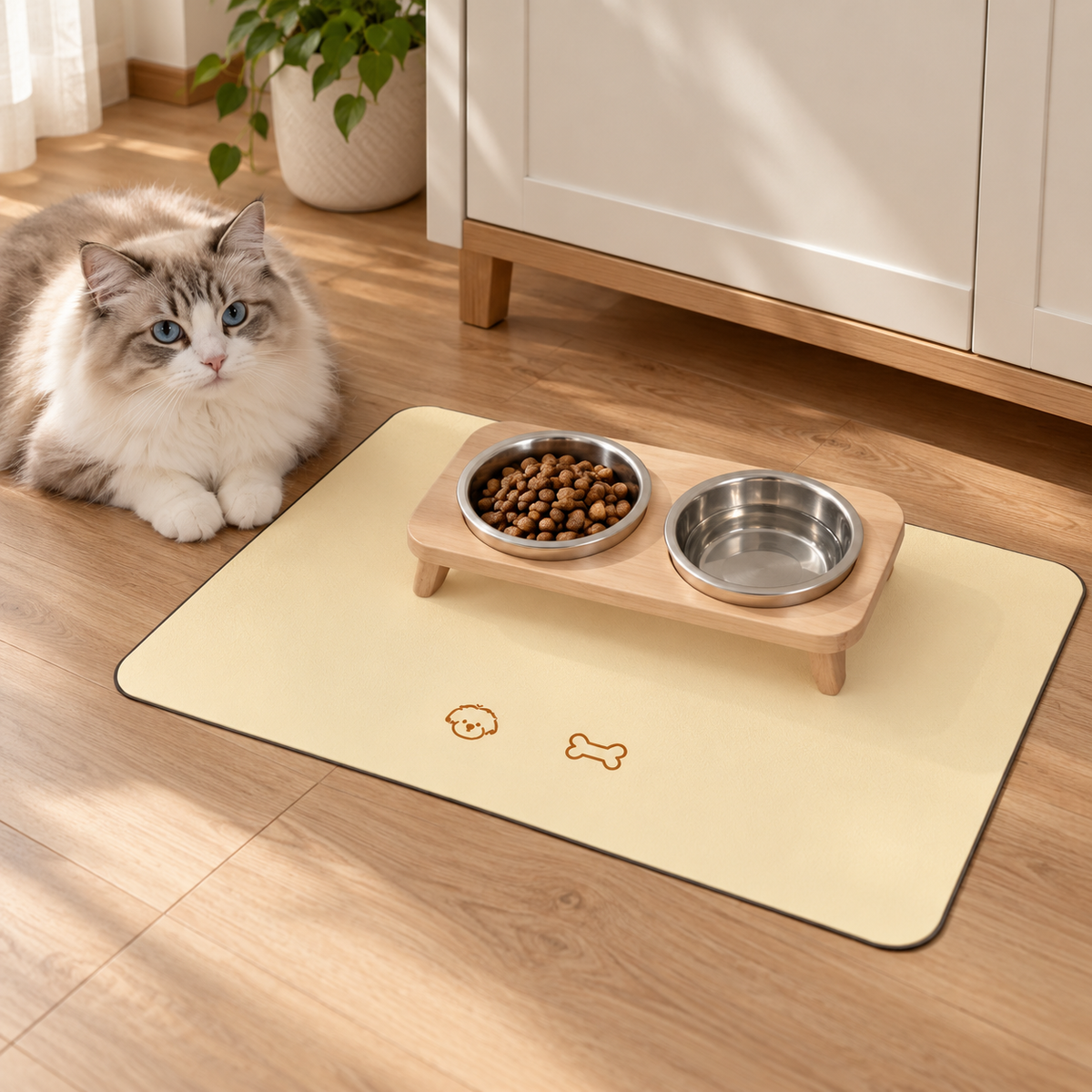 🐾 Pet Feeding Mat | Clean & Cozy Mealtimes