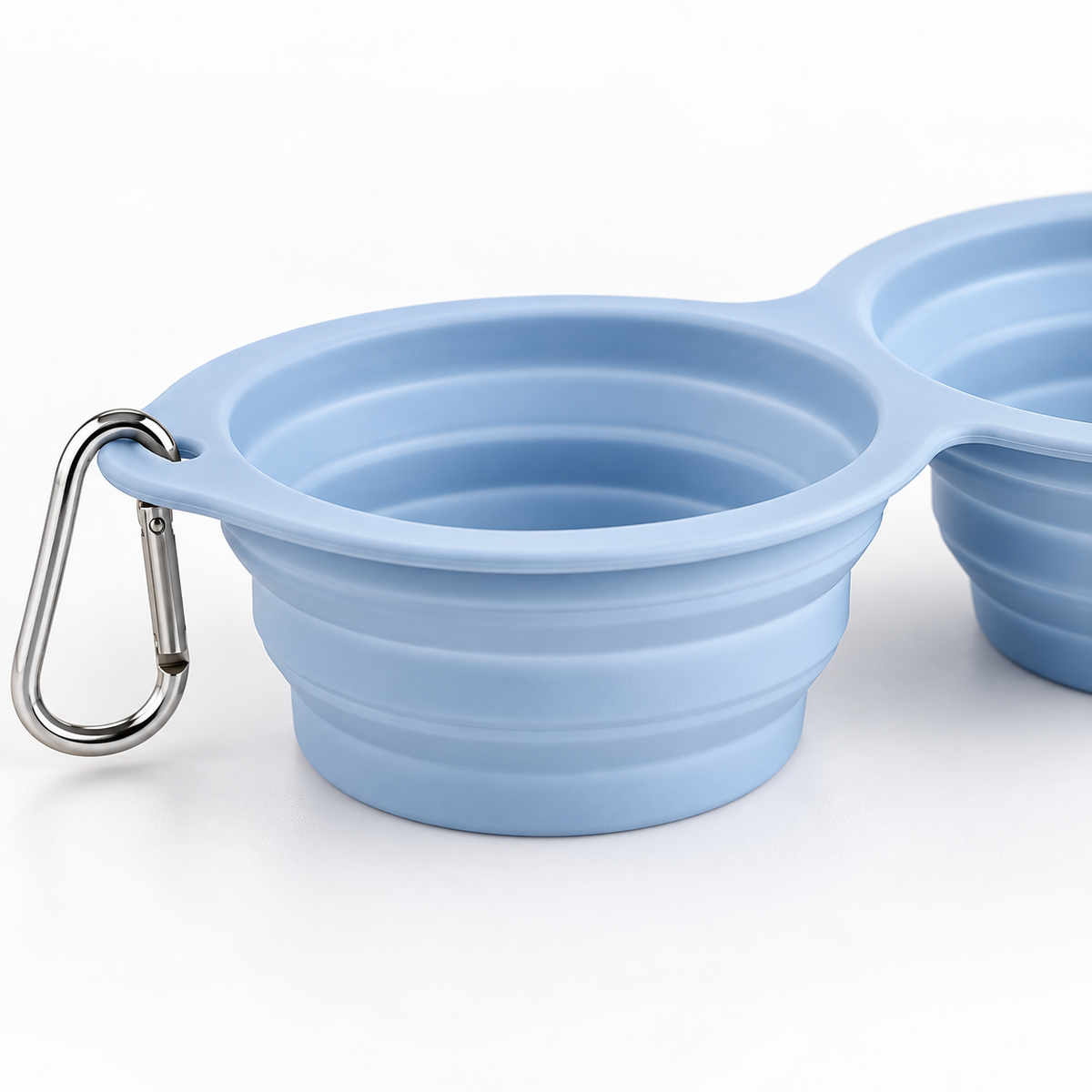 🐾 Portable Collapsible Double Pet Bowls | Foldable Travel Food & Water Bowls | Lightweight & Convenient