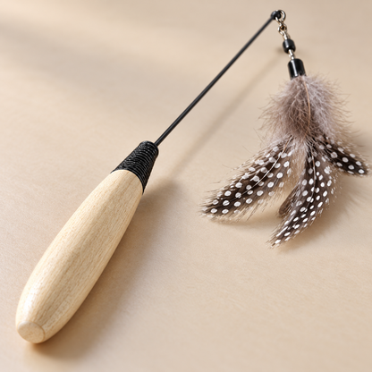 🐱 Feather Cat Teaser Wand | Interactive Cat Toy | Fun &amp; Engaging Playtime