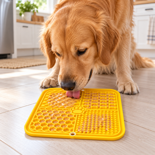 🐾 Silicone Pet Lick Mat | 4-in-1 Textured Feeding Mat | Fun &amp; Interactive Pet Treat Pad
