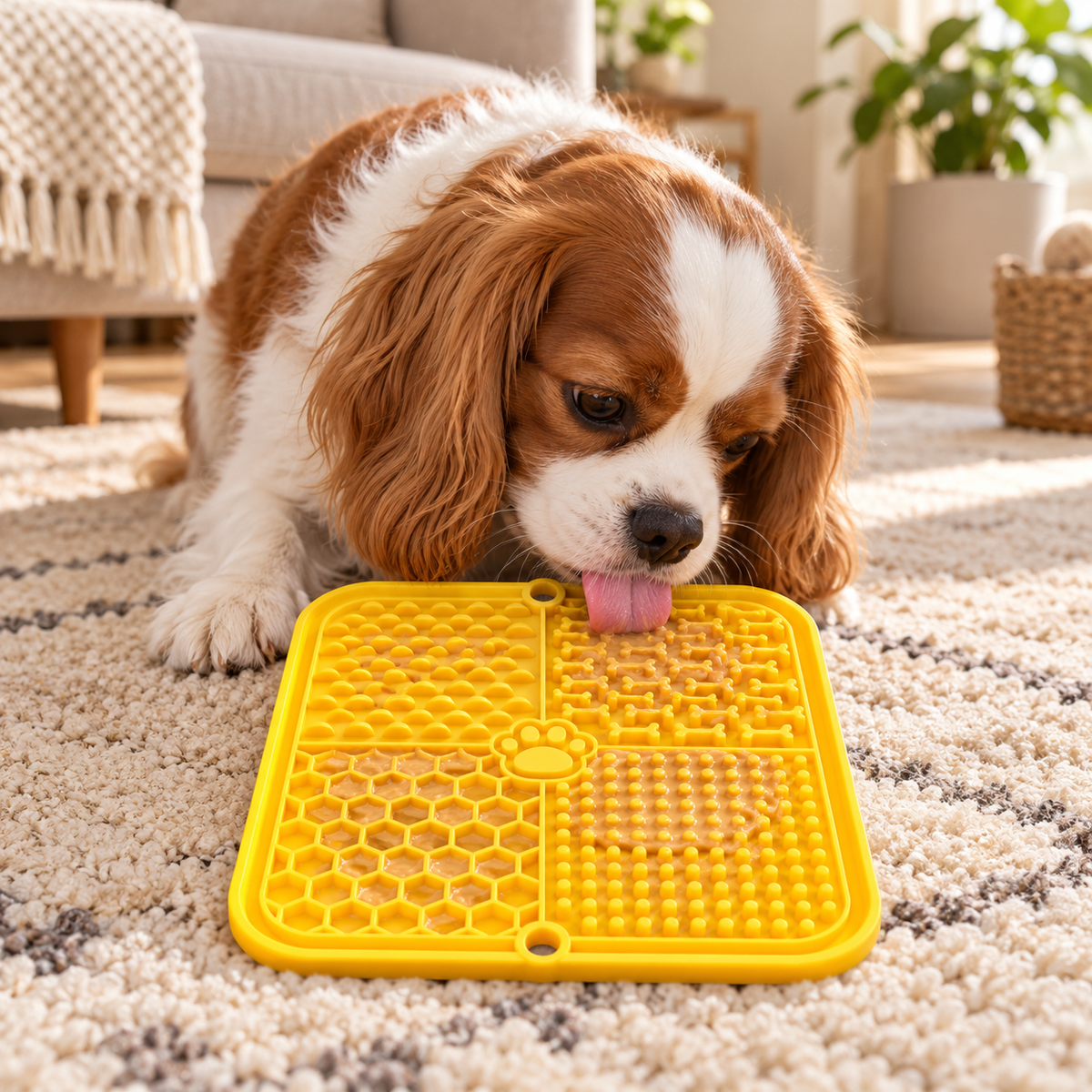 🐾 Silicone Pet Lick Mat | 4-in-1 Textured Feeding Mat | Fun &amp; Interactive Pet Treat Pad