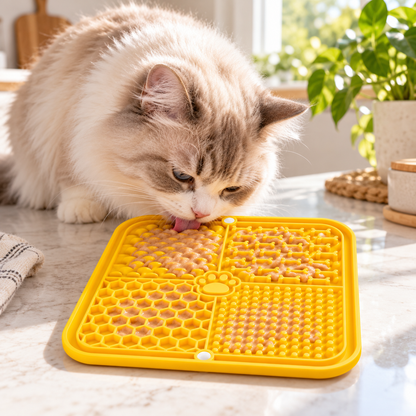 🐾 Silicone Pet Lick Mat | 4-in-1 Textured Feeding Mat | Fun &amp; Interactive Pet Treat Pad