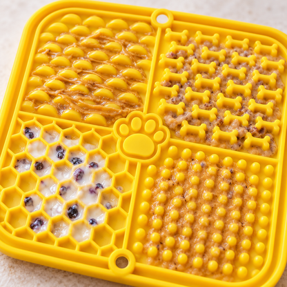 🐾 Silicone Pet Lick Mat | 4-in-1 Textured Feeding Mat | Fun &amp; Interactive Pet Treat Pad