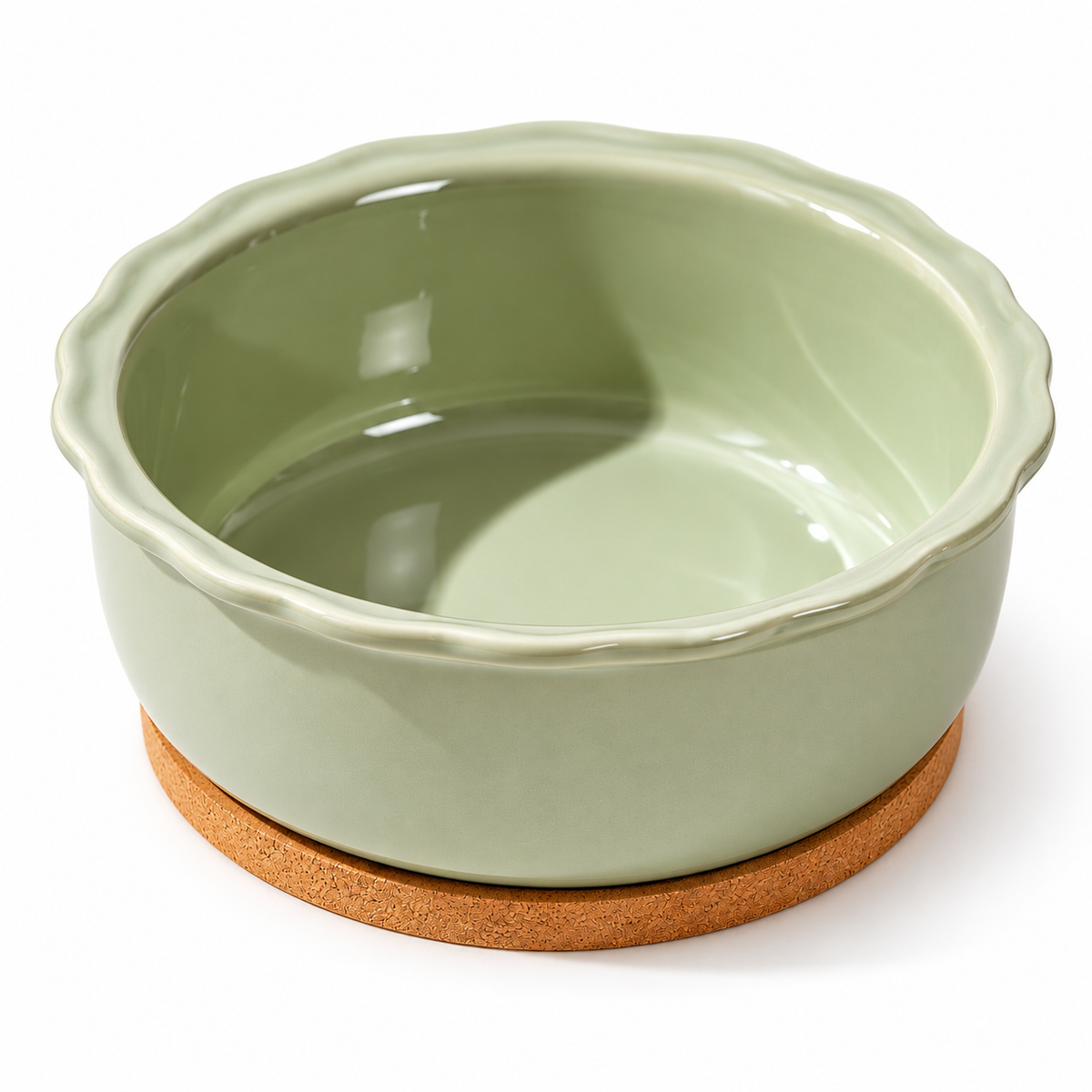 🌿 Ceramic Pet Water Bowl | Sage Green Drinking Bowl | Elegant &amp; Practical Pet Essential