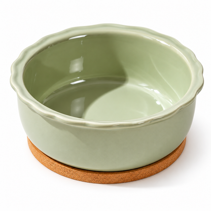 🌿 Ceramic Pet Water Bowl | Sage Green Drinking Bowl | Elegant &amp; Practical Pet Essential