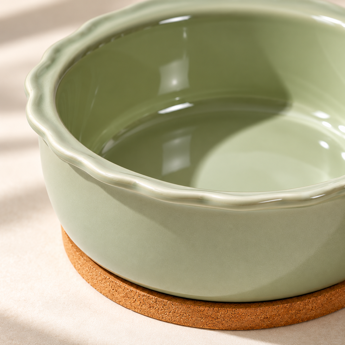 🌿 Ceramic Pet Water Bowl | Sage Green Drinking Bowl | Elegant &amp; Practical Pet Essential