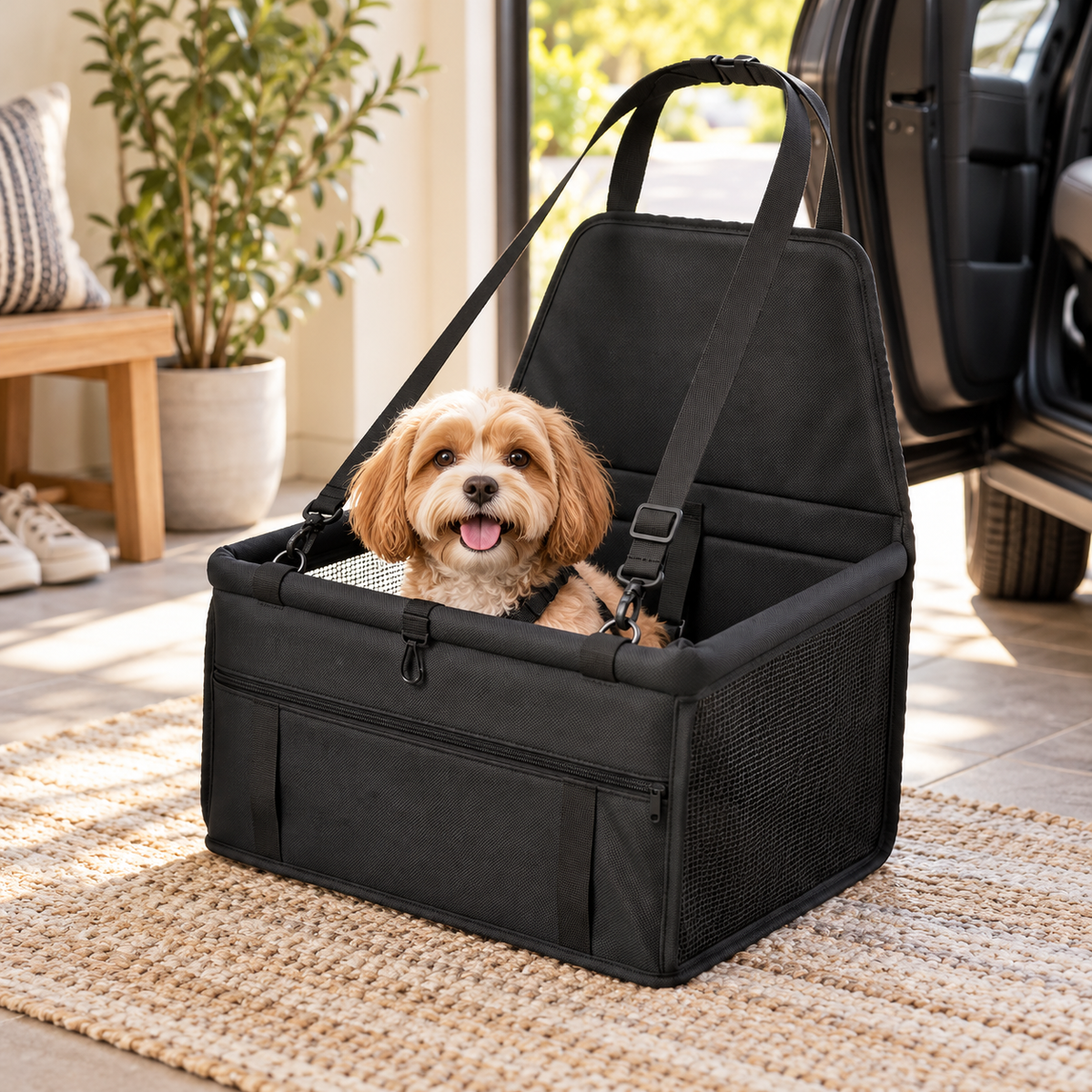 🖤Pet Travel Carrier Bag | Portable Dog &amp; Cat Car Seat | Comfortable &amp; Convenient Pet Travel Essential