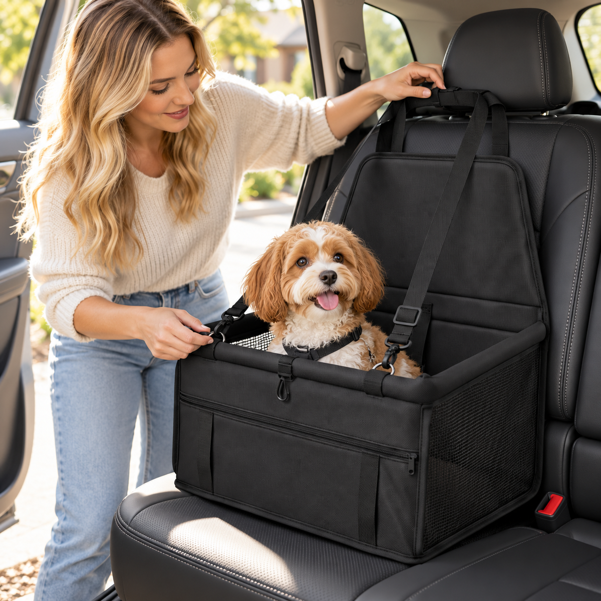 🖤Pet Travel Carrier Bag | Portable Dog &amp; Cat Car Seat | Comfortable &amp; Convenient Pet Travel Essential