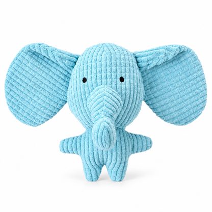 🐘 Blue Elephant Plush Pet Toy | Soft Corduroy Dog &amp; Cat Toy | Cute Elephant Stuffed Animal