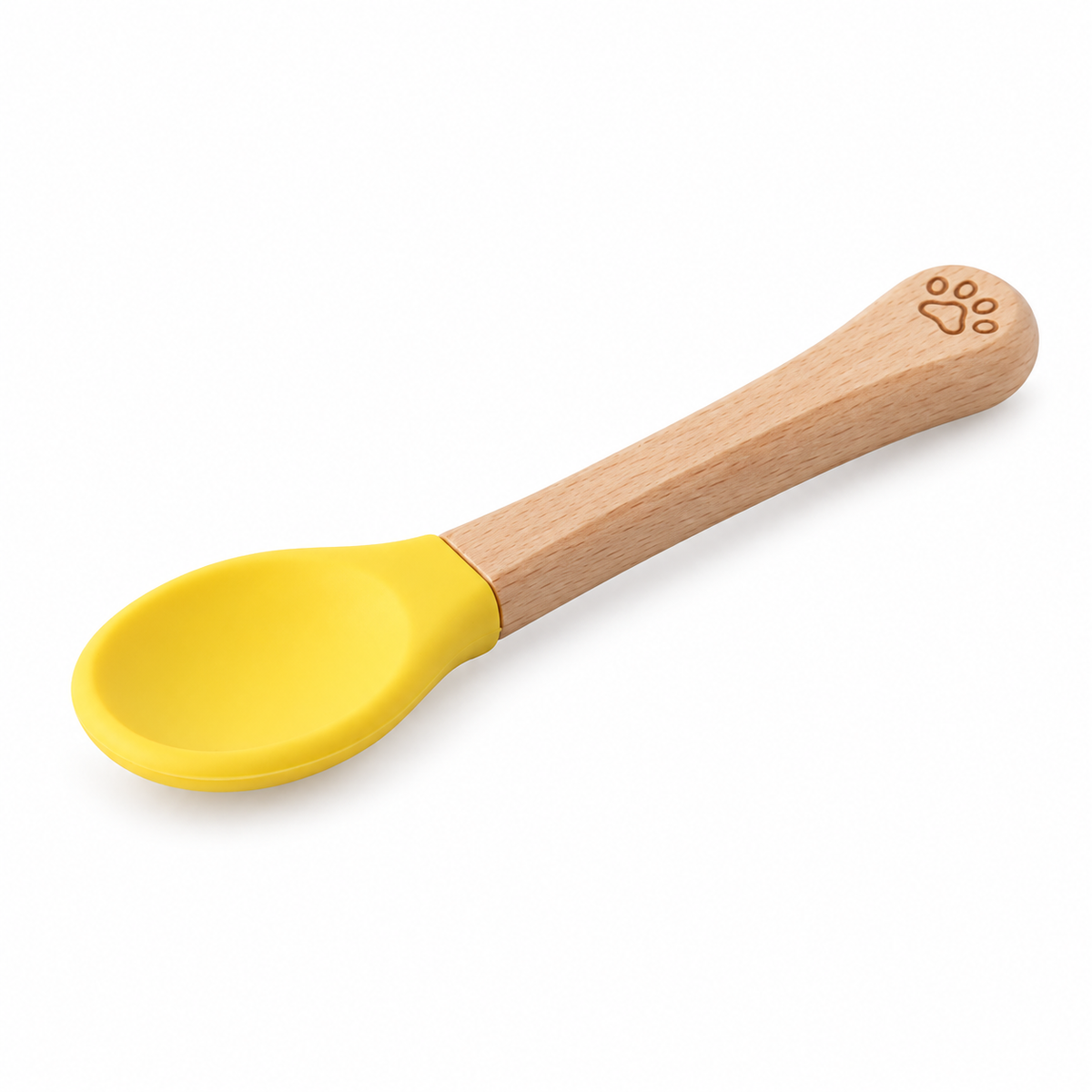 💛Pet Food Spoon | Silicone Spoon with Wooden Handle