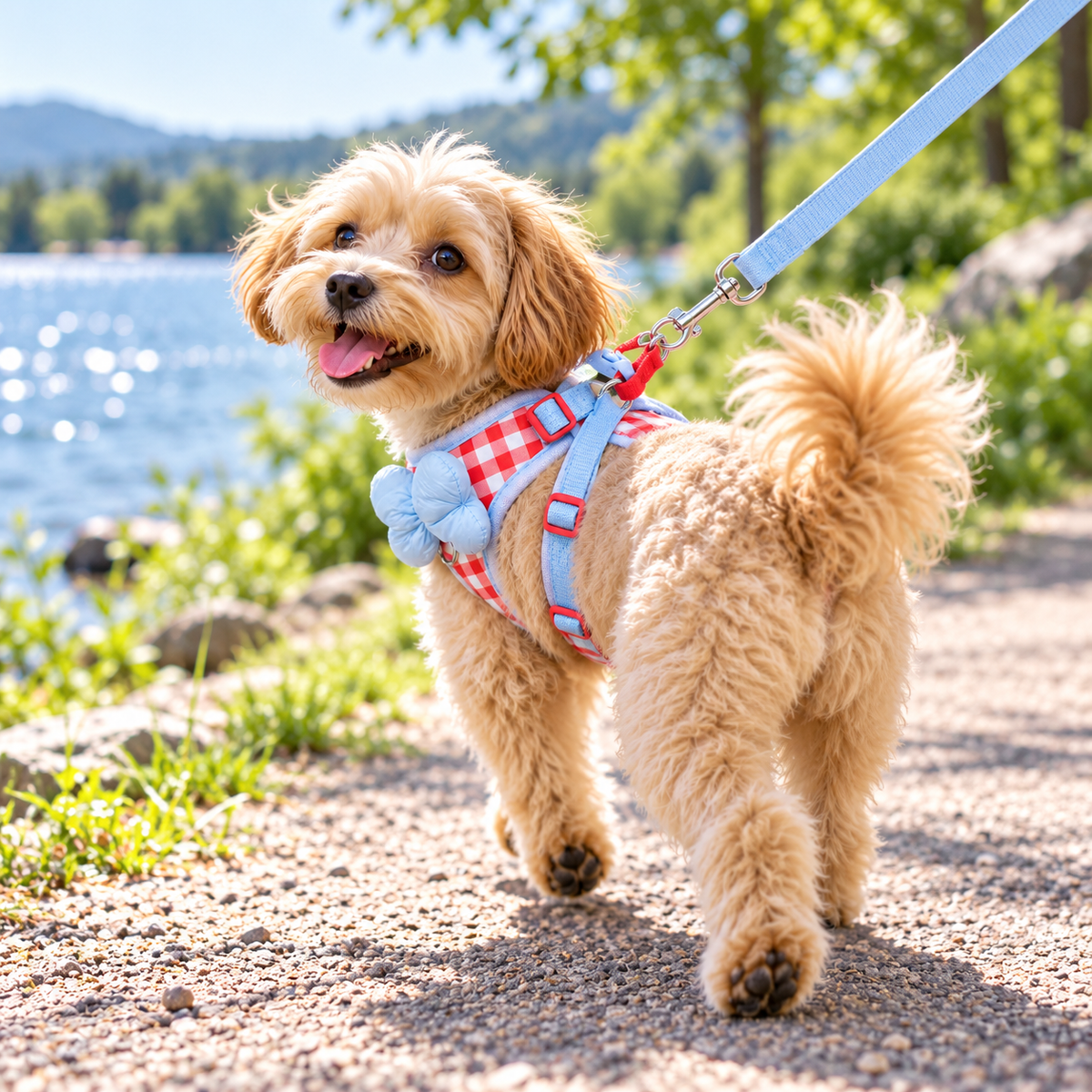 💖 Cute Dog Harness & Leash Set