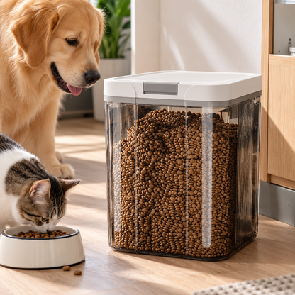 🐾 Pet Food Storage Container | Clear Dog &amp; Cat Food Storage Bin with Lid | Large Capacity Dry Food Organizer