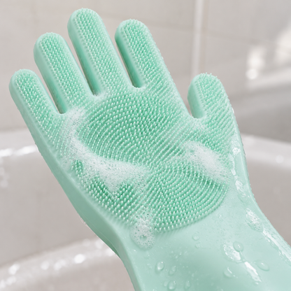 🐾 Silicone Pet Bathing Gloves | Soft Grooming Brush Gloves | Gentle Pet Cleaning &amp; Massage