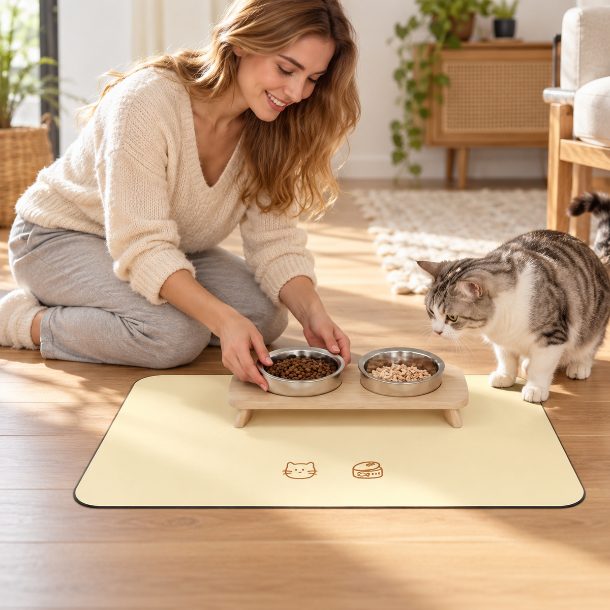 🐾 Pet Feeding Mat | Clean & Cozy Mealtimes