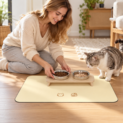 🐾 Pet Feeding Mat | Clean & Cozy Mealtimes