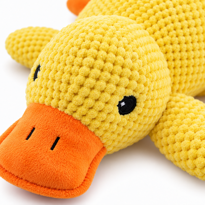 🦆 Cute Duck Plush Dog Toy | Soft Textured Fabric | Cuddly Pet Playtime Companion