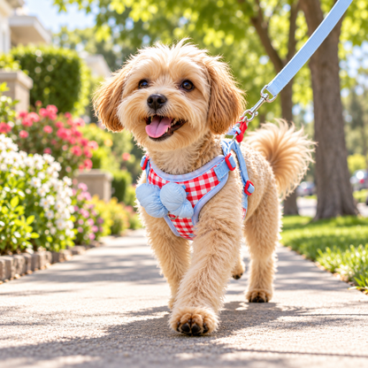 💖 Cute Dog Harness & Leash Set