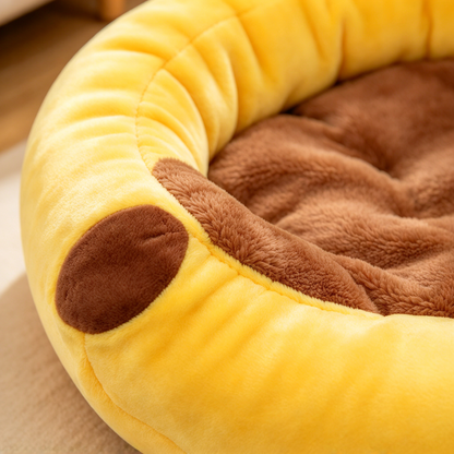 🍌 Banana Pet Bed | Cute Plush Banana-Shaped Cat &amp; Dog Bed | Cozy Fruit-Inspired Pet Sofa